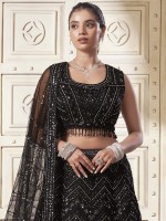 Black Premium Net Lehenga Choli